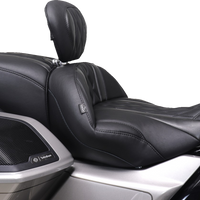 MUSTANG Deluxe Driver Backrest - Diamond - Black Stitching - FLT/FLH '23-'25 89460