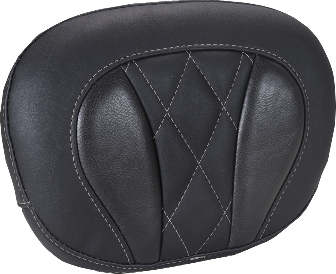 MUSTANG Deluxe Sissy Bar Pad - Diamond - Gunmetal Stitch - FLT/FLH '23-'25 88450GM