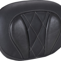 MUSTANG Deluxe Sissy Bar Pad - Diamond - Gunmetal Stitch - FLT/FLH '23-'25 88450GM