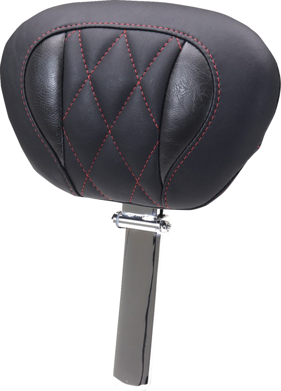 0822-0651 - MUSTANG Deluxe Driver Backrest - Diamond - Dark Cherry Sti ...