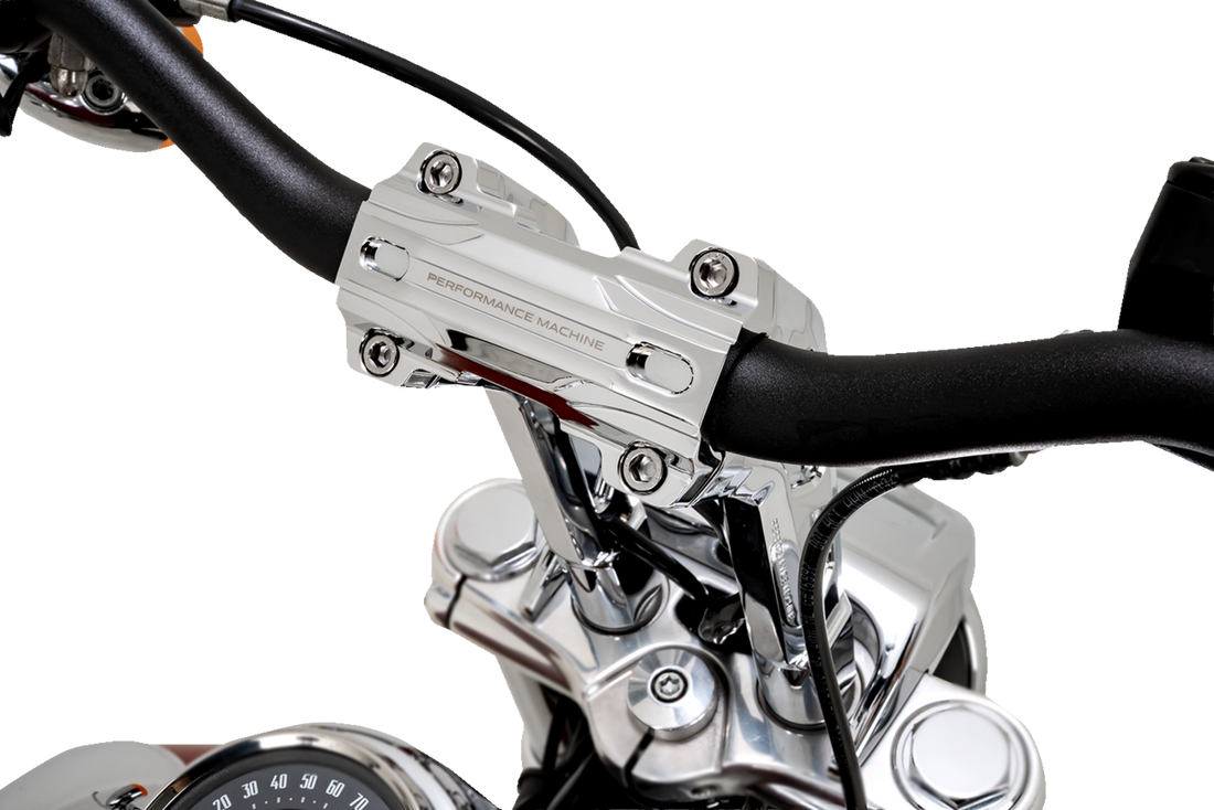 PERFORMANCE MACHINE (PM) Phatbar & Riser Kit - Internal Wiring - 9" - Chrome 0208-2195M-CH