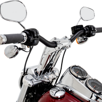 PERFORMANCE MACHINE (PM) Phatbar & Riser Kit - Internal Wiring - 9" - Chrome 0208-2195M-CH