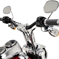 PERFORMANCE MACHINE (PM) Phatbar & Riser Kit - Internal Wiring - 9" - Chrome 0208-2195M-CH