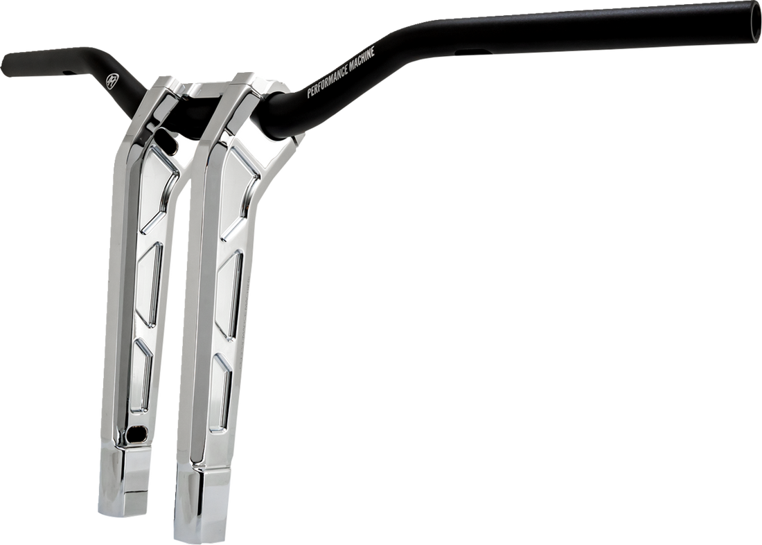 PERFORMANCE MACHINE (PM) Phatbar & Riser Kit - Internal Wiring - 11-1/2" - Chrome 0208-2197M-CH