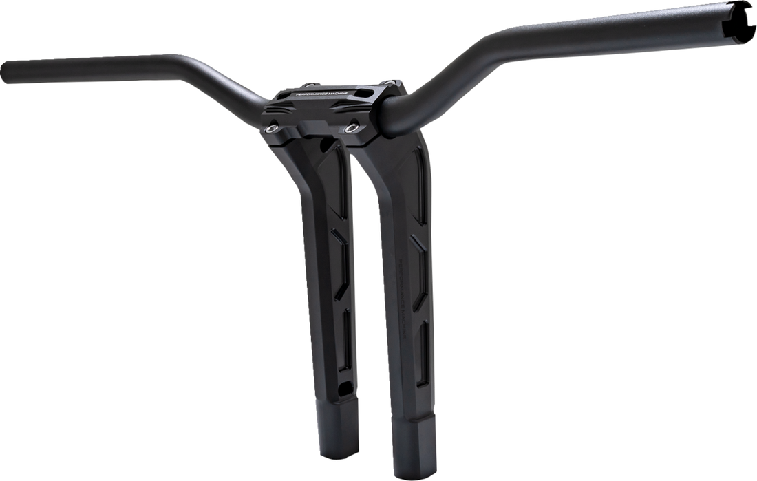 PERFORMANCE MACHINE (PM) Phatbar & Riser Kit - Internal Wiring - 11-1/2" - Black Ops 0208-2197M-SMB