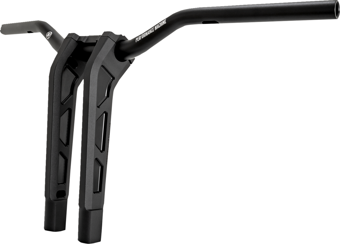 PERFORMANCE MACHINE (PM) Phatbar & Riser Kit - Internal Wiring - 11-1/2" - Black Ops 0208-2197M-SMB