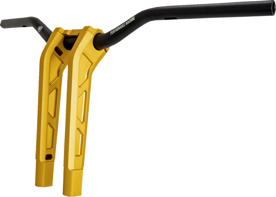 PERFORMANCE MACHINE (PM) Phatbar & Riser Kit - Internal Wiring - 11-1/2" - Gold Ops 0208-2197M-SMG
