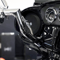 FAT BAGGERS INC. EZ Install Kit - 11" Handlebars - Upper Clutch - Full Length - Braided Stainless Steel/Chrome 249011-C