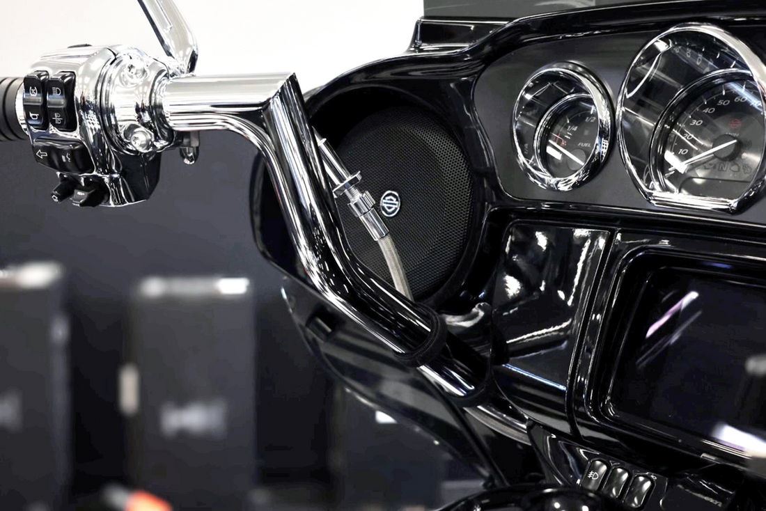 FAT BAGGERS INC. EZ Install Kit - 12" Handlebars - Upper Clutch - Full Length - Braided Stainless Steel/Chrome 249012-C