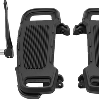 DRAG SPECIALTIES Floorboard Kit - Adjustable - Black CU-B001
