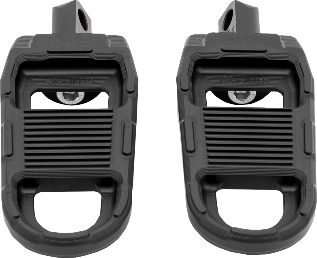 DRAG SPECIALTIES Adjustable Foot Pegs - Black RGK2-B001
