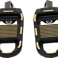 DRAG SPECIALTIES Adjustable Foot Pegs - Black/Gold RGK2-B003