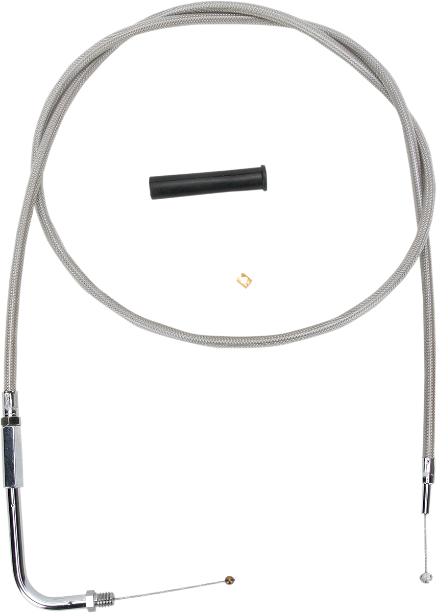 DRAG SPECIALTIES Stainless Braided Throttle Cable - 48" 5330548B