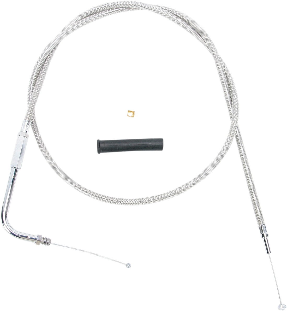 DRAG SPECIALTIES Stainless Braided Throttle Cable - 48" 5330348B