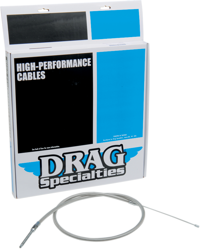 DRAG SPECIALTIES High-Efficiency Braided Stainless Steel Clutch Cable - 55" 5320655HE