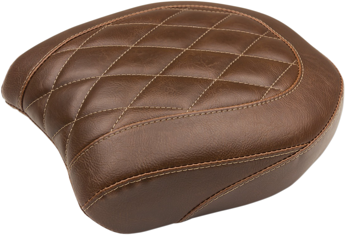 MUSTANG Passenger Seat - Diamond - Brown - Fat Bob 75044