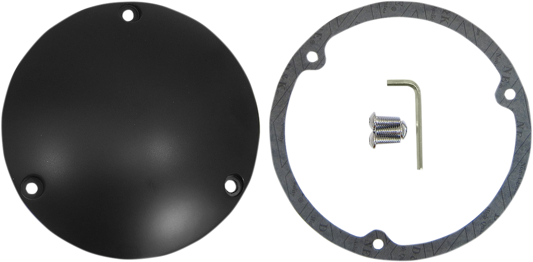 DRAG SPECIALTIES Derby Cover - Matte Black - 3 Hole - '70-'98 Big Twin 33-0017KSB
