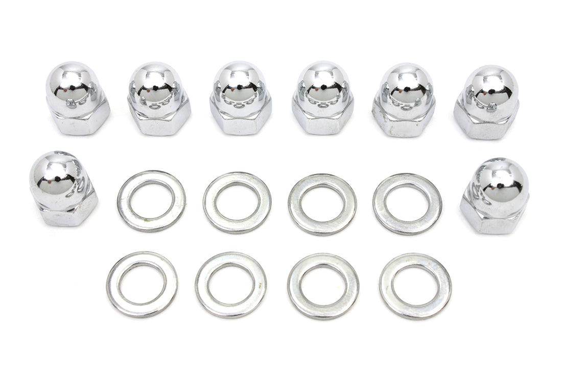 7017-16 - Chrome Cylinder Base Acorn Nut and Washer by Colony