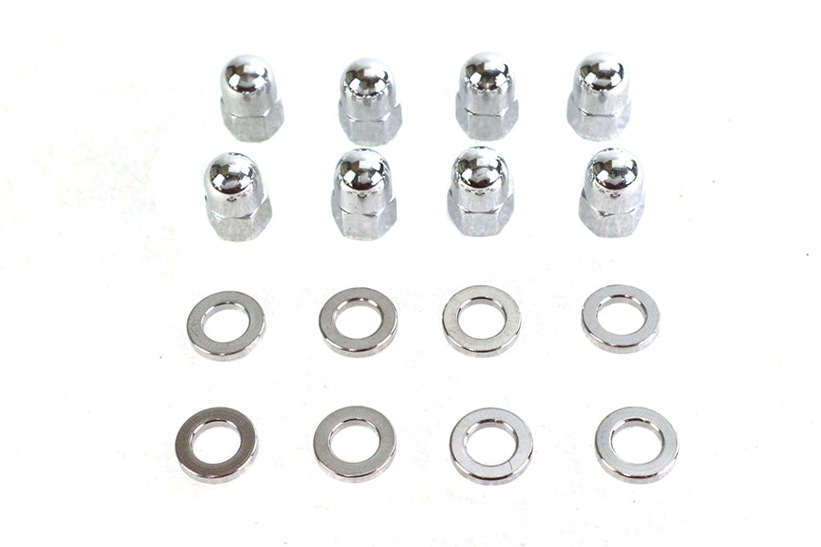 7018-16 - Chrome Cylinder Base Acorn Nut and Washer by Colony