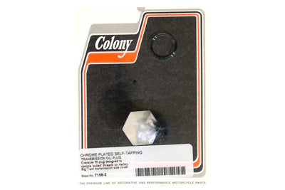 7156-2 - Chrome Self-Tapping Transmission Plug by Colony