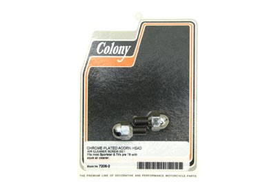 7206-2 - Chrome Air Cleaner Screws Acorn Style by Colony