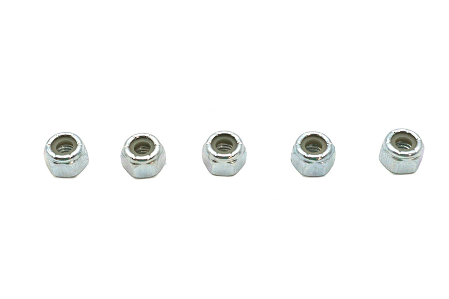 73-0000 - Zinc Plated Hex Nuts 1/4 inch-20 Nyloc by V-Twin