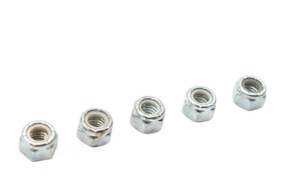 73-0002 - Zinc Plated Hex Nuts 5/16 -18 Nyloc by V-Twin