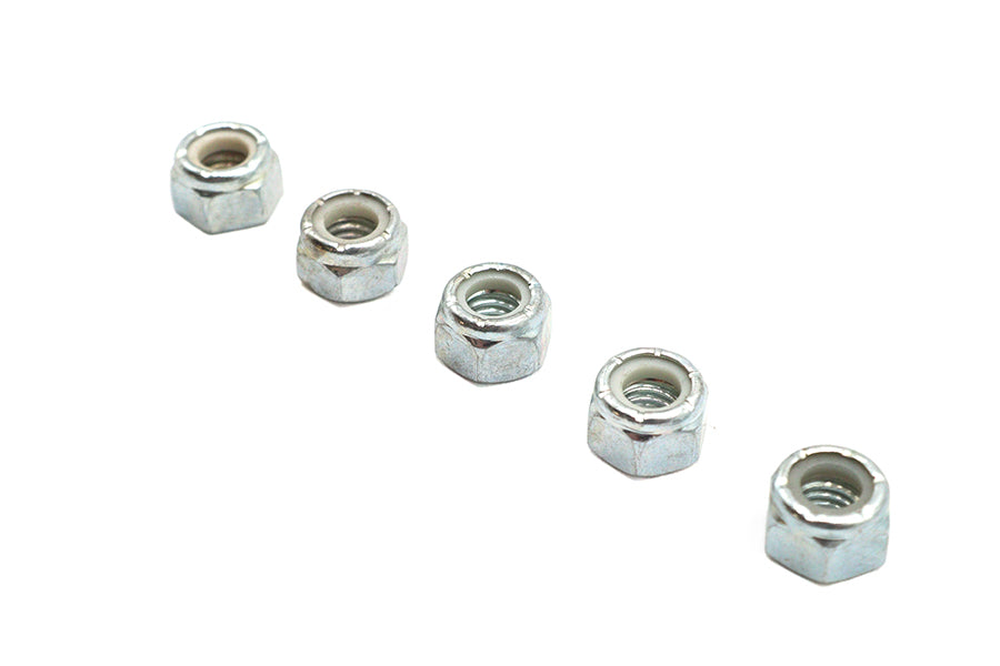73-0002 - Zinc Plated Hex Nuts 5/16 -18 Nyloc by V-Twin