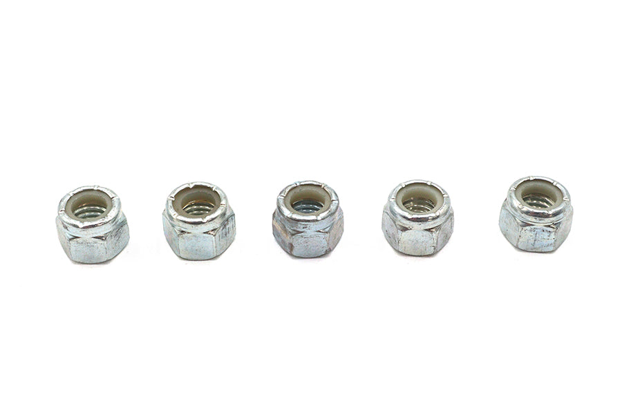 73-0004 - Zinc Plated Hex Nuts 3/8 -16 Nyloc by V-Twin