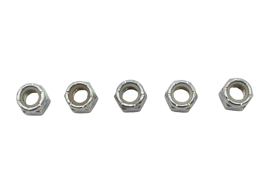 73-0004 - Zinc Plated Hex Nuts 3/8 -16 Nyloc by V-Twin