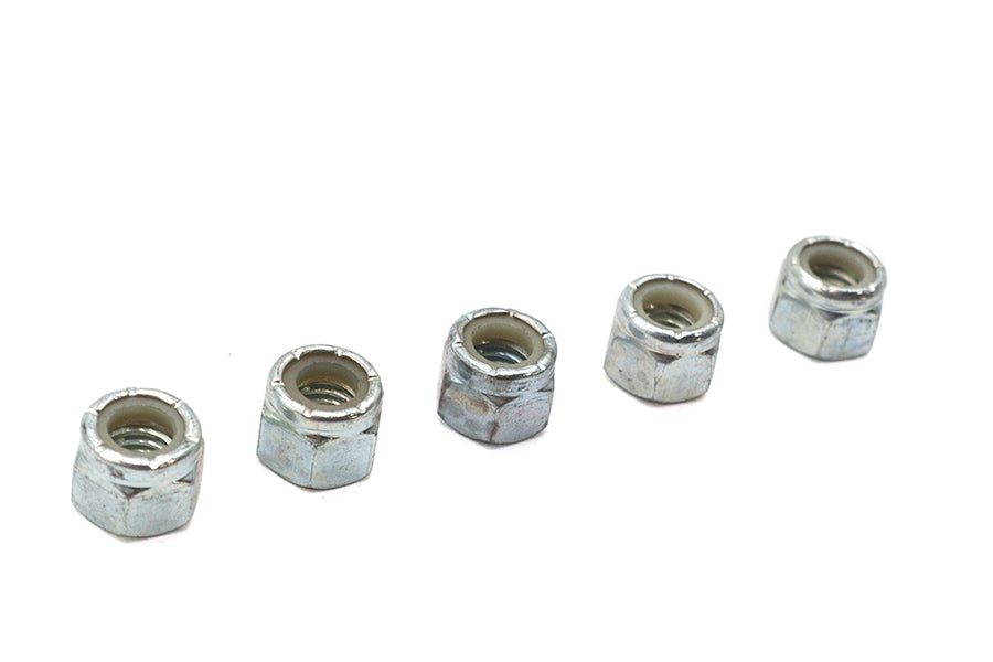 73-0004 - Zinc Plated Hex Nuts 3/8 -16 Nyloc by V-Twin
