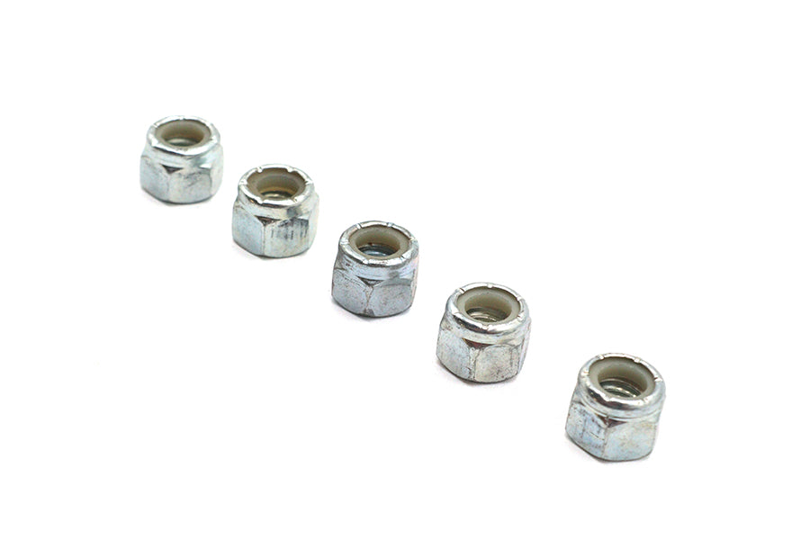 73-0004 - Zinc Plated Hex Nuts 3/8 -16 Nyloc by V-Twin