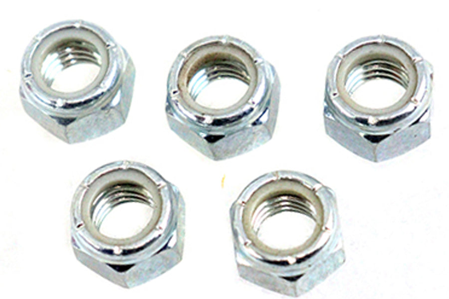 73-0007 - Zinc Plated Hex Nuts 7/16 -20 Nyloc by V-Twin