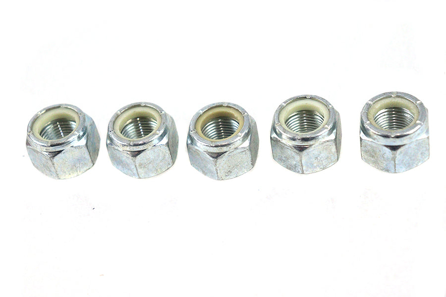 73-0008 - Zinc Plated Hex Nuts 5/8 -18 Nyloc by V-Twin
