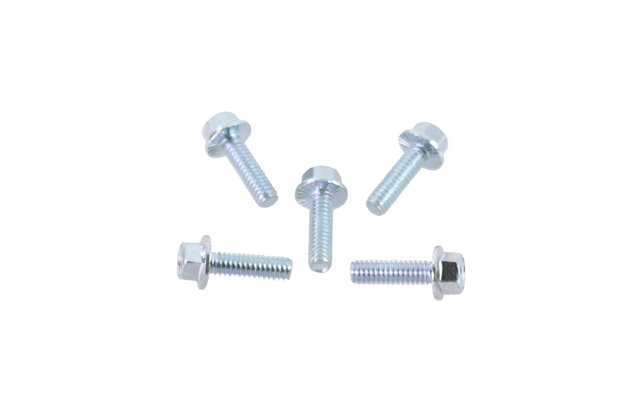 Zinc Hex Flange Screws 1/4 inch-20 x 7/8 inch