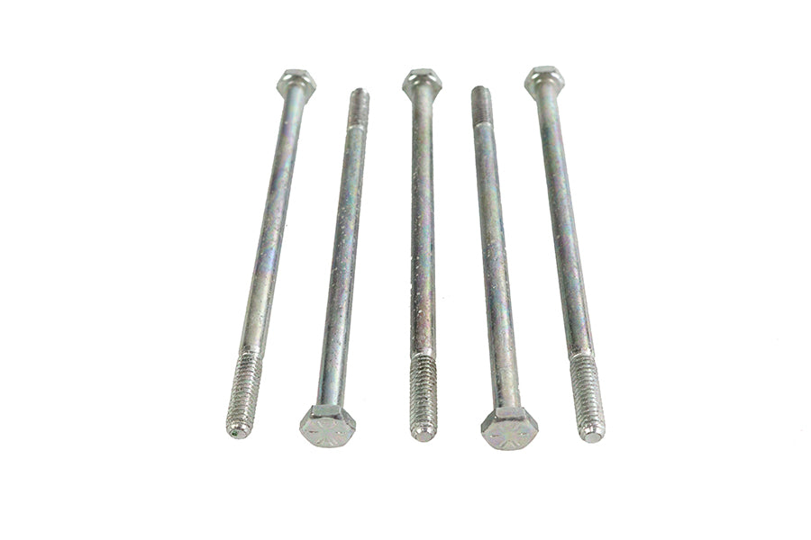 73-0057 - Zinc Hex Cap Bolts 1/4 inch-20 x 5-1/4 inch by V-Twin