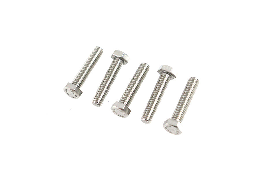 73-0063 - Zinc Hex Cap Bolts 5/16 inch-18 x 9/16 inch by V-Twin