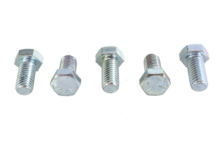 73-0090 - Zinc Hex Cap Bolts 1/2 inch-13 x 1 inch by V-Twin