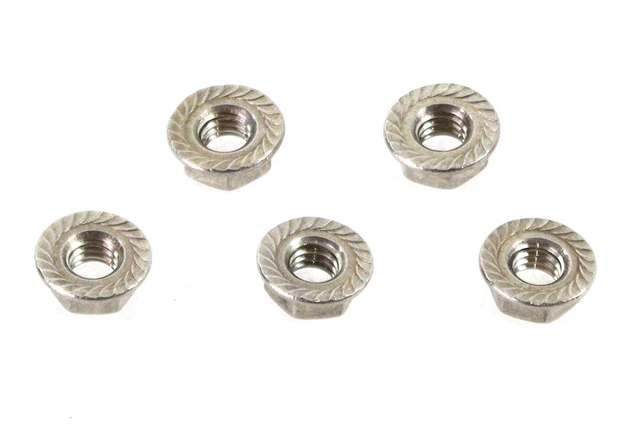 Serrated Hex Flange Nuts 5/16 inch-18 Stainless Steel