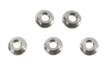 Serrated Hex Flange Nuts 5/16 inch-24 Stainless Steel