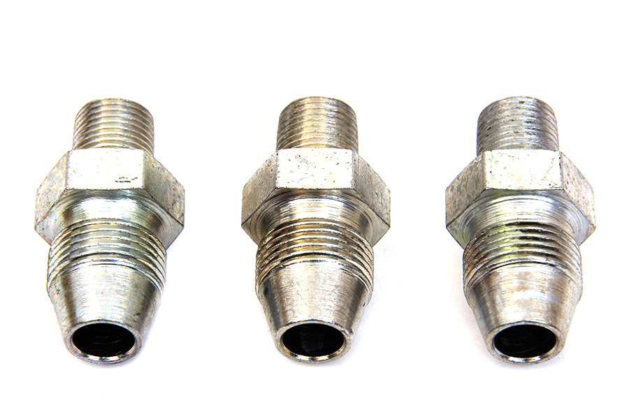 7612-3T - Cadmium Oil Line Fitting by V-Twin