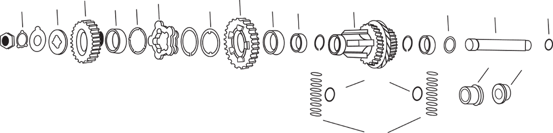 ANDREWS Countershaft Clutch Gear - 1st and 2nd Gear 205120