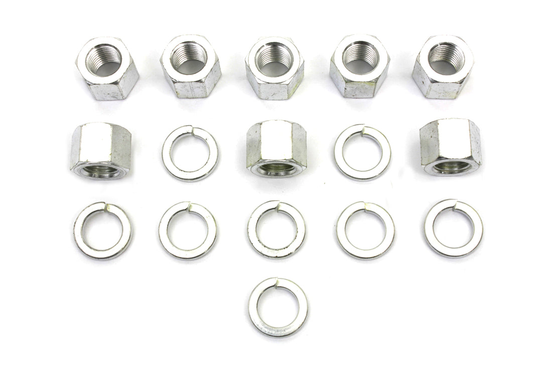 8105-16T - Zinc Plated Cylinder Base Nuts and Washers by V-Twin