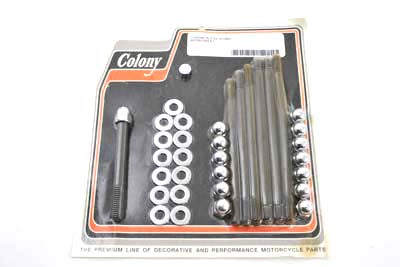 8142-34 - Chrome Acorn Engine Case Bolt Kit by Colony