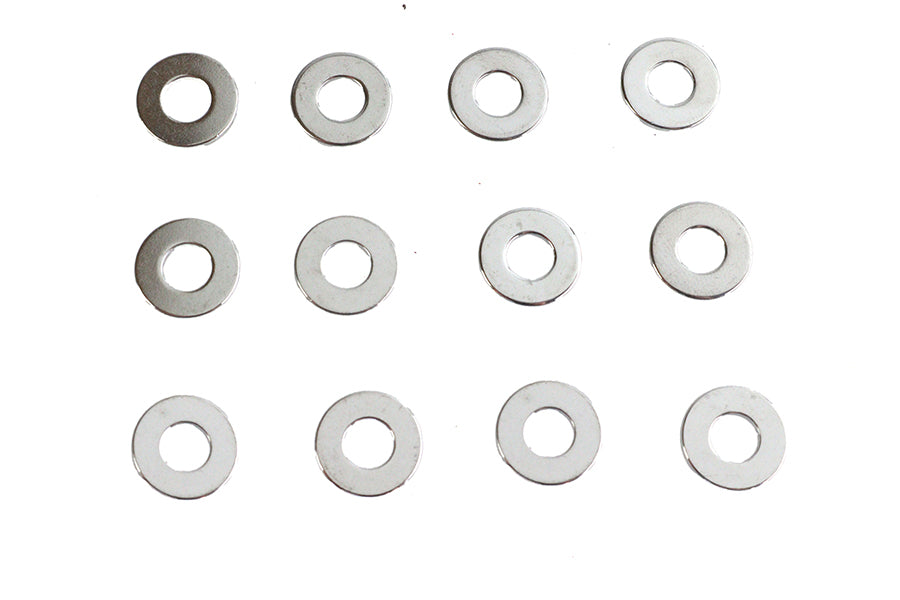 8166-12T - Chrome Flat Washer 1/4  Inner Diameter by V-Twin