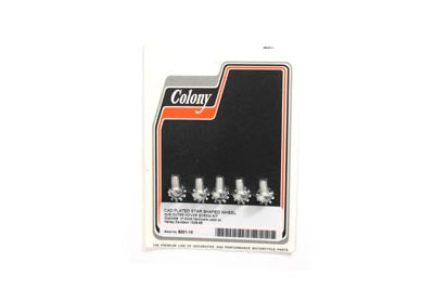 8201-10 - Cadmium Wheel Hub Star Screws by Colony