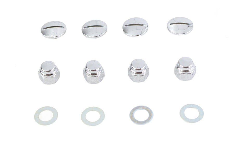 8222-8 - Chrome Rocker Shaft End Cap Nut Slot Type by Colony