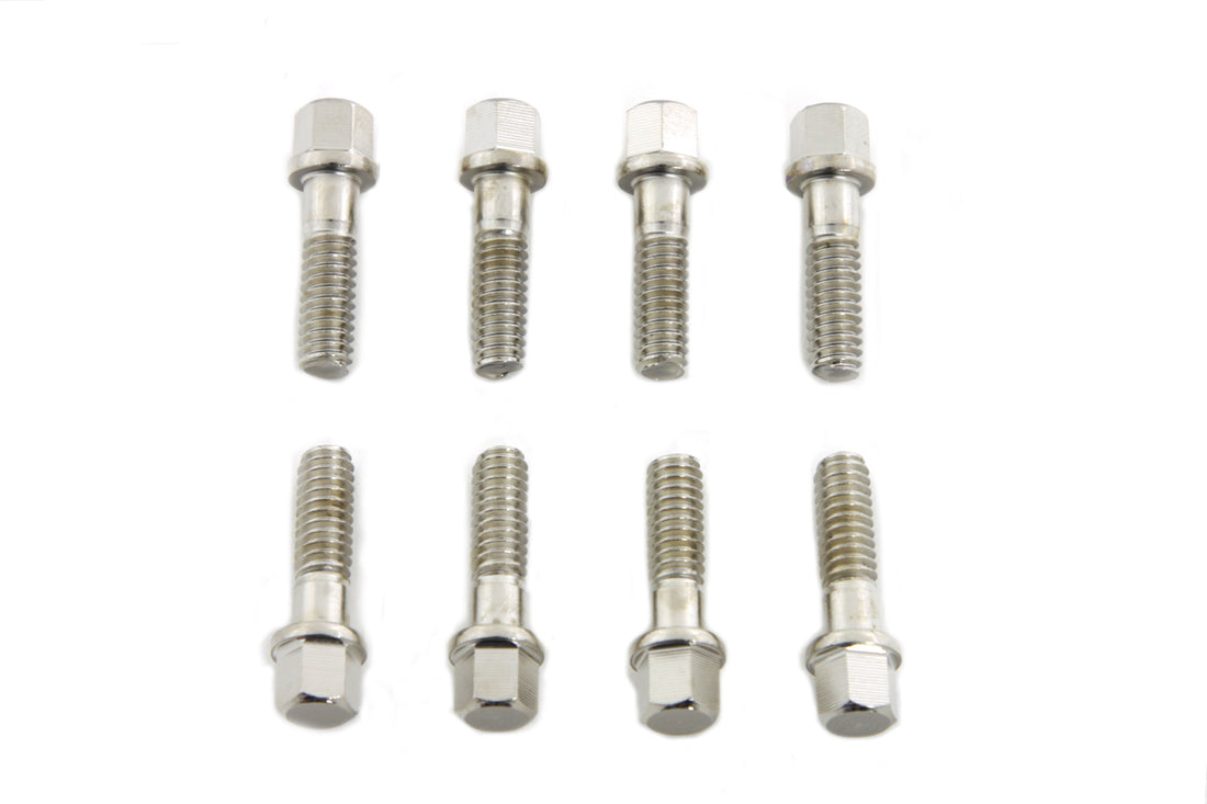 8709-8T - Tappet Block Screw Kit Nickel Plated by V-Twin