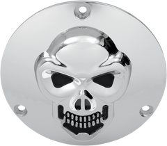 DRAG SPECIALTIES Skull Derby Cover - Chrome - 3 Hole - Big Twin 33-0061-PC