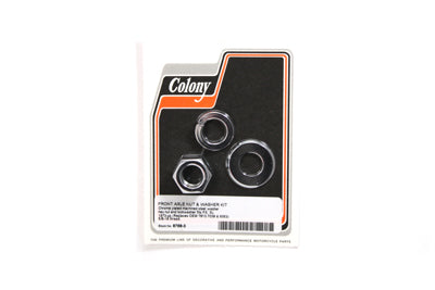 8768-3 - Chrome Front Axle Nut and Washer Kit by Colony